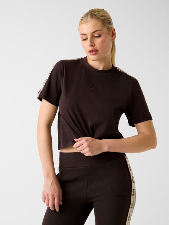Guess T-Shirt 144851 Brązowy Classic Fit