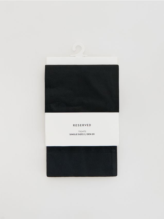 Reserved - Rajstopy z motywem serca 20 DEN - czarny
