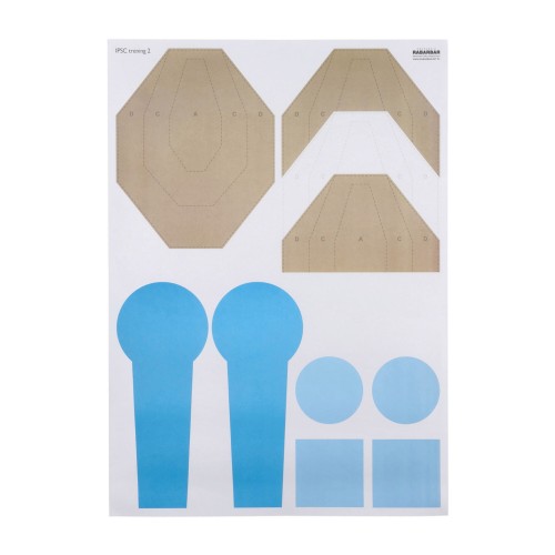 Tarcza strzelecka IPSC trening 2 - pakiet 50 szt.