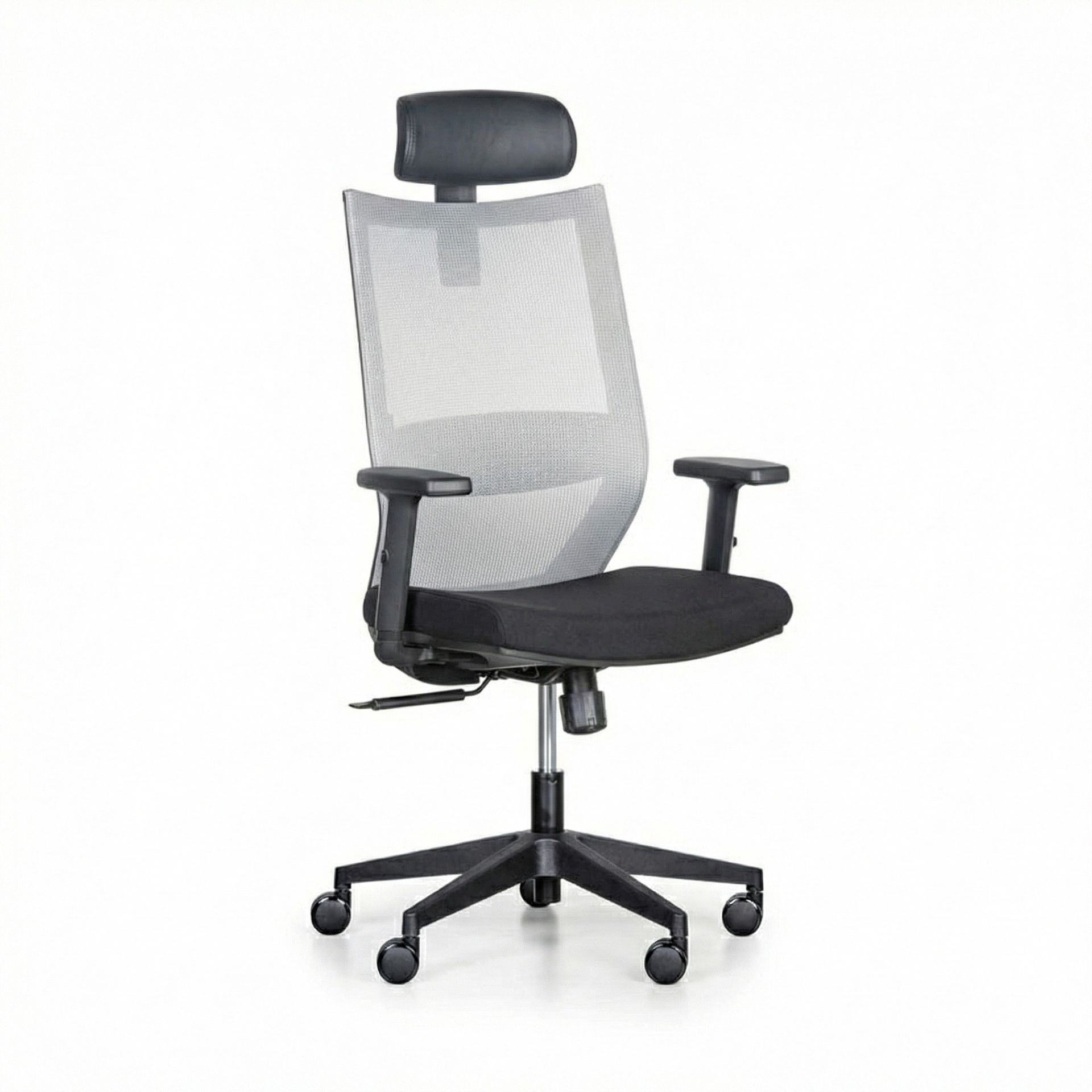 Krzesło biurowe LETTY, szara/czarna