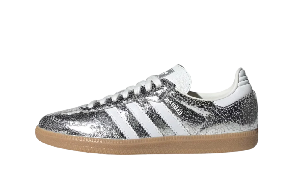 adidas Samba OG Silver Metallic Cracked Leather