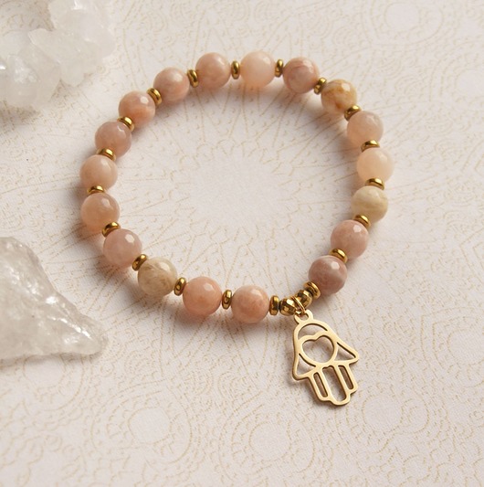 OPTYMIZM : kamień słoneczny & hamsa