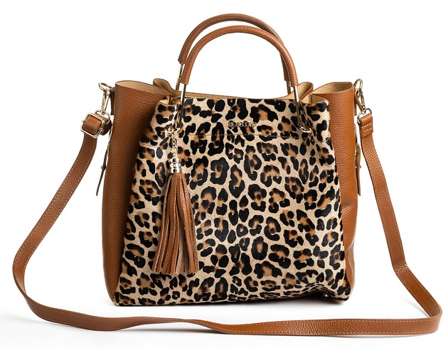 Torba skórzana Shopper - panterka (7211)