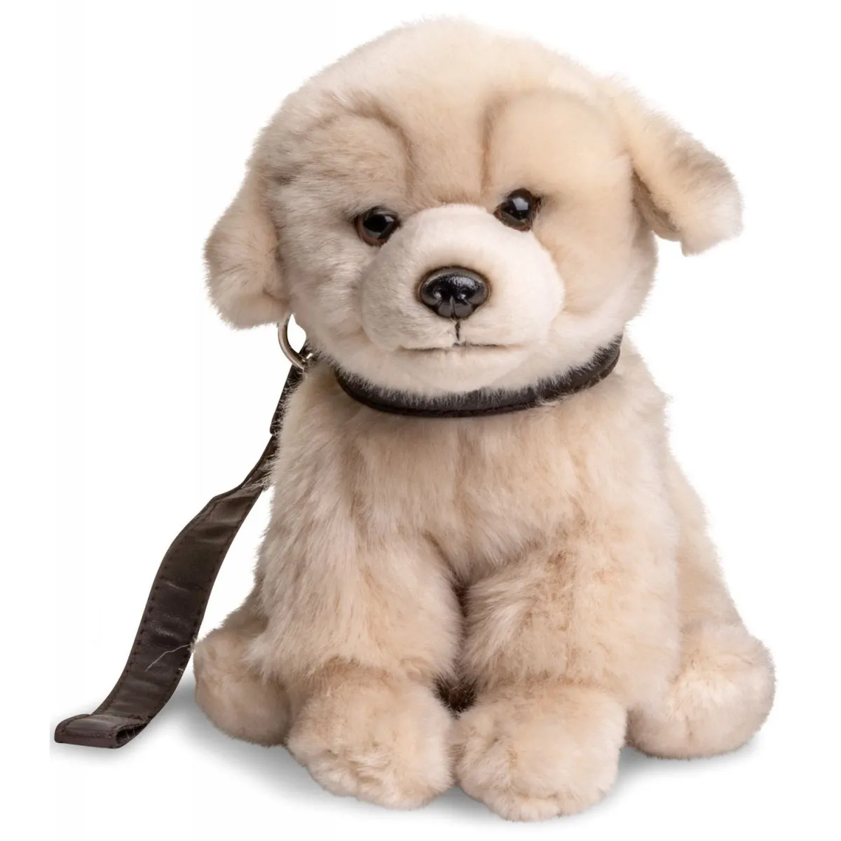 Maskotka Szczeniak Golden Retrievera siedzący na smyczy - 18 cm - Uni Toys • RATY 0% Kup dziś i zapłać za 30 dni GRATIS WYSYŁKA ZWROT DO 100 DNI