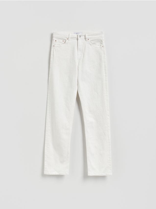 Reserved - Jeansy straight leg - biały