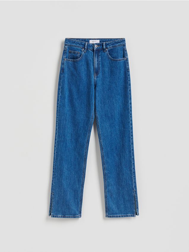 Reserved - Jeansy straight - niebieski