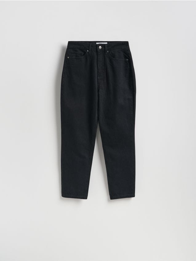 Reserved - Jeansy mom fit - czarny