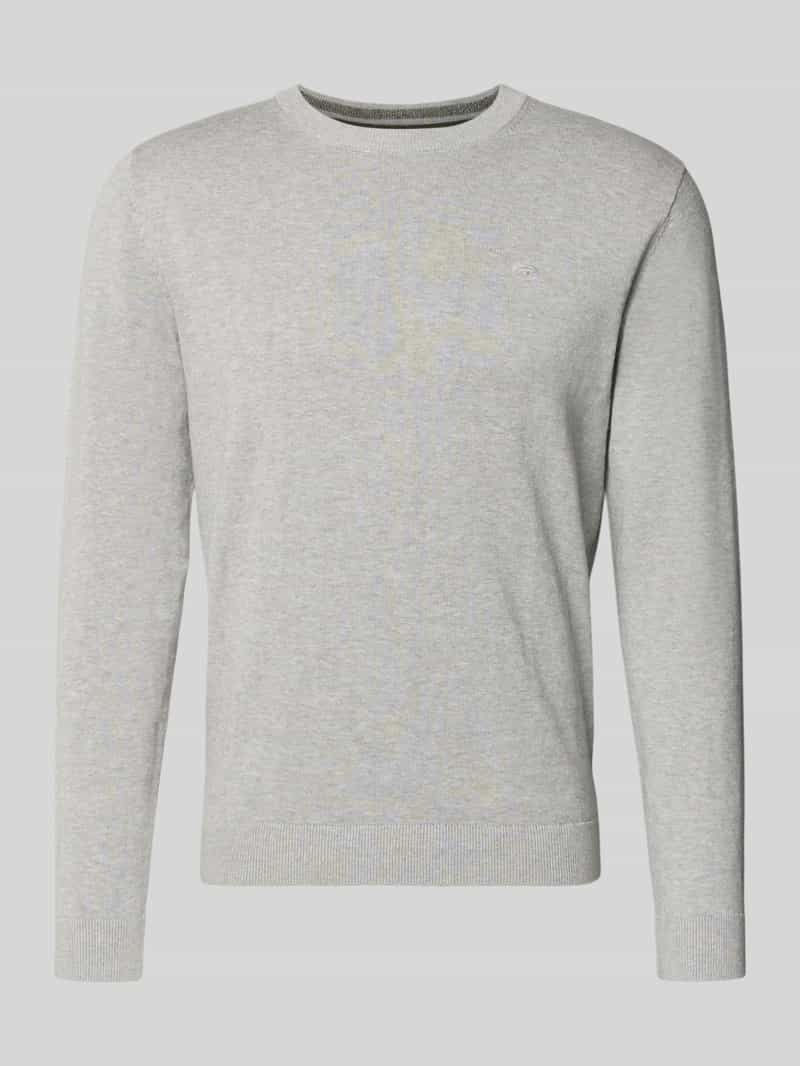 Sweter z dzianiny o kroju regular fit z czystej bawełny