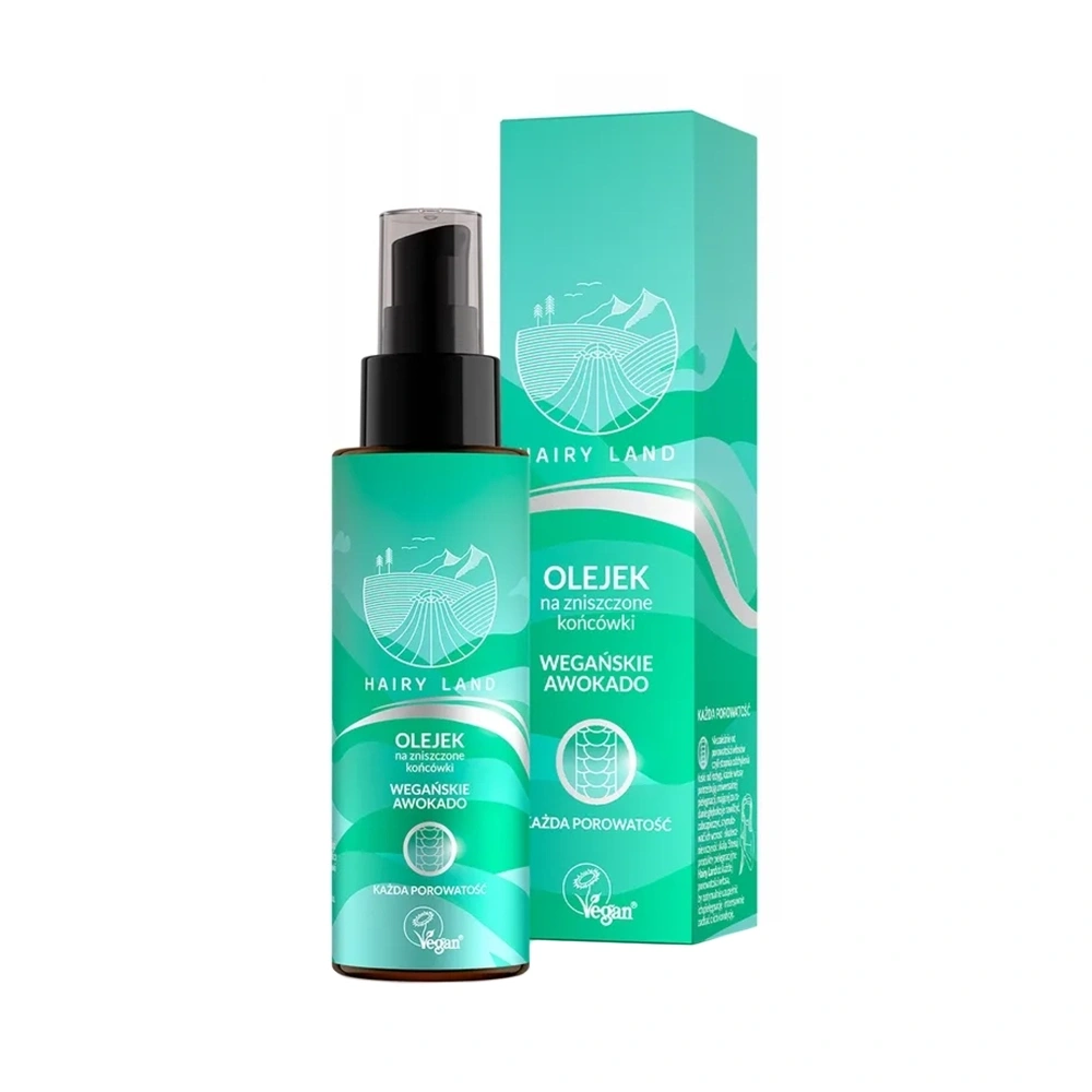 Hairy Land olejek na zniszczone końcówki Wegańskie Awokado 80 ml