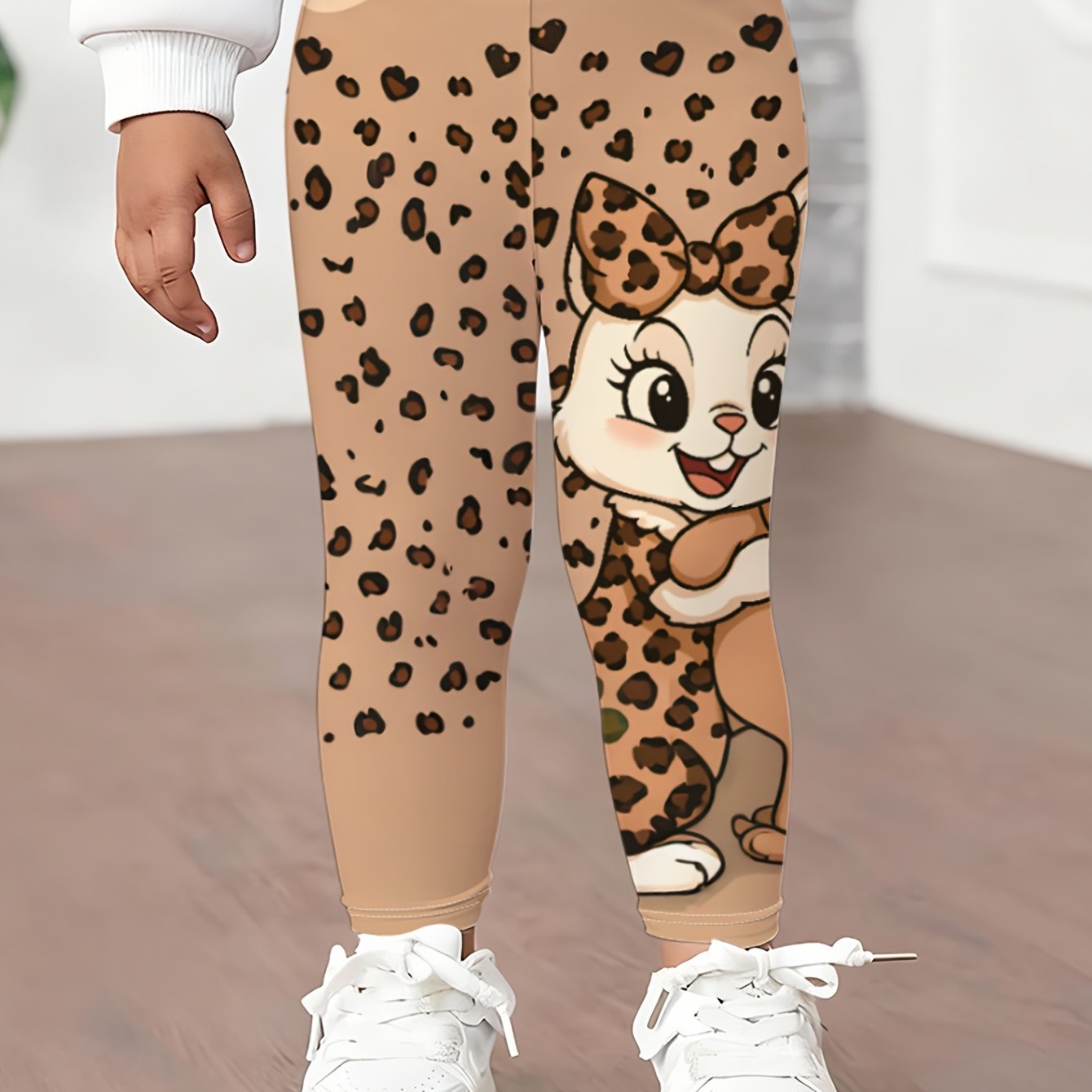 TEMU Legginsy dla Dziewczynek z Uroczym Nadrukiem – Wygodne, Oddychające, Elastyczne, Na Każdą Porę Roku, Do Zabawy i Na Codzienne Wyjścia, Prezent,