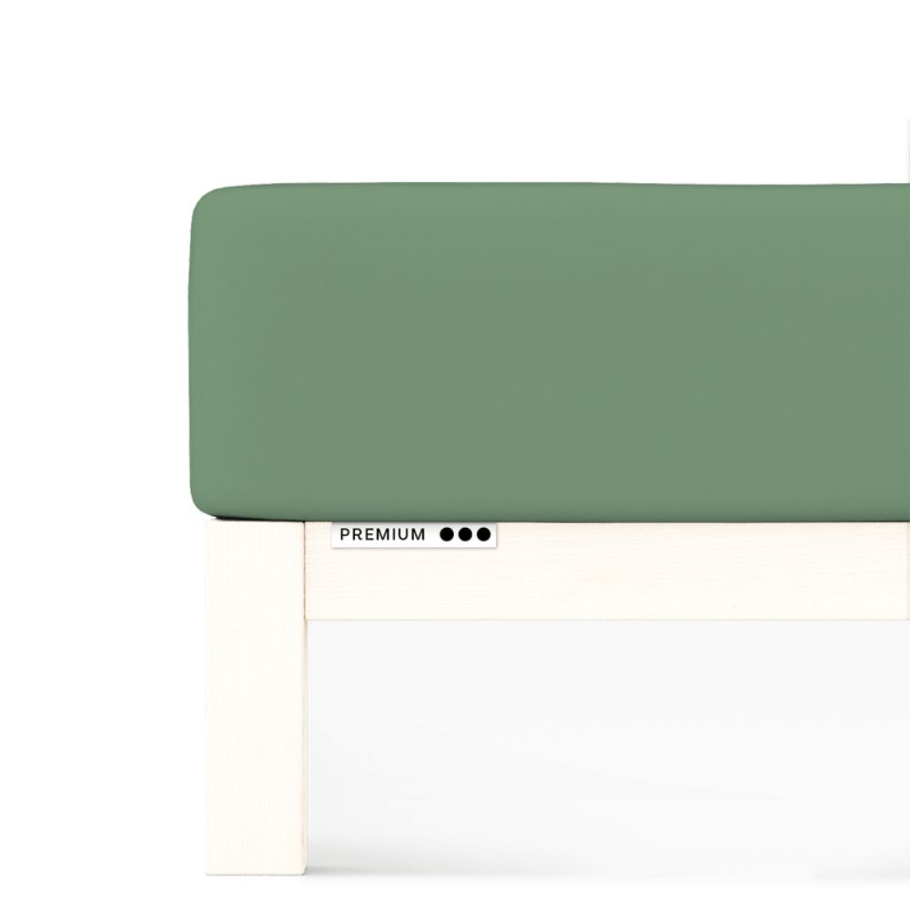 Prześcieradło Schlafgut Premium 140x200-160x220 Green Mid 665 - L bawełna, antyalergiczny