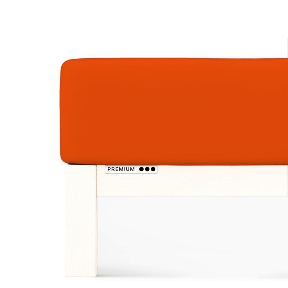 Prześcieradło Schlafgut Premium 180x200-200x220 Red Mid 269 - XL bawełna, antyalergiczny