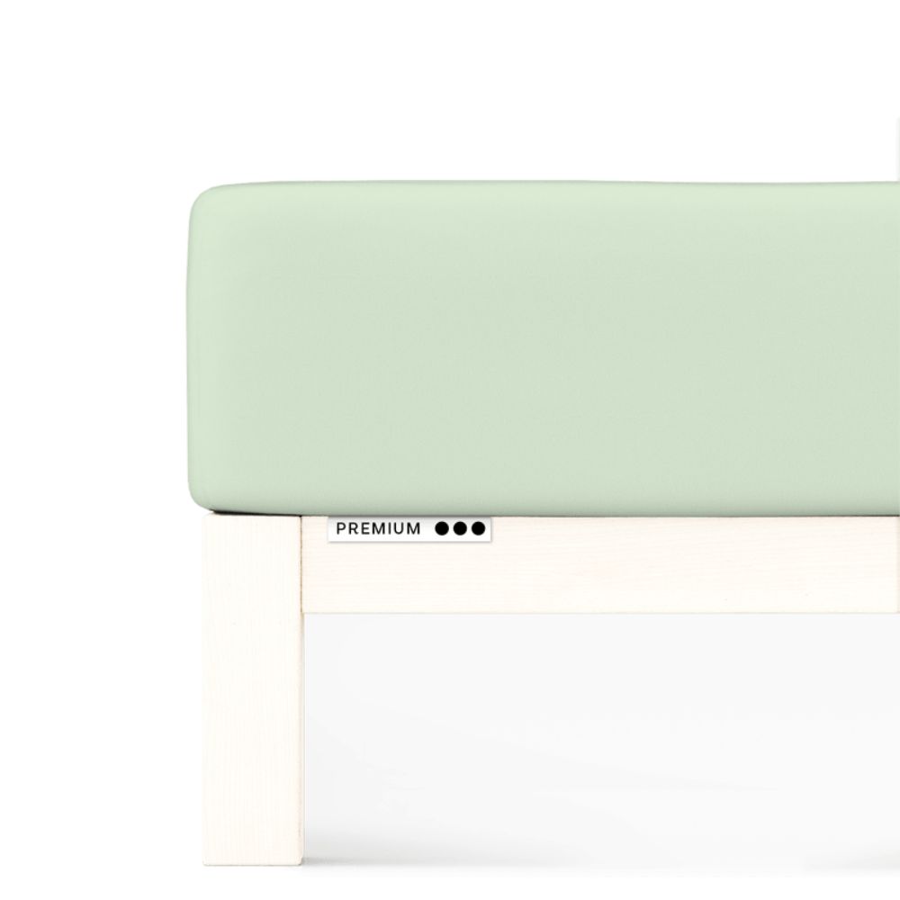 Prześcieradło Schlafgut Premium 180x200-200x220 Green Light 643 - XL bawełna, antyalergiczny