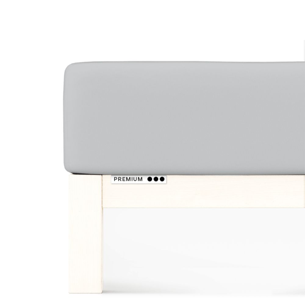 Prześcieradło Schlafgut Premium 90x190-100x220 Gray Light 511 - S bawełna, antyalergiczny