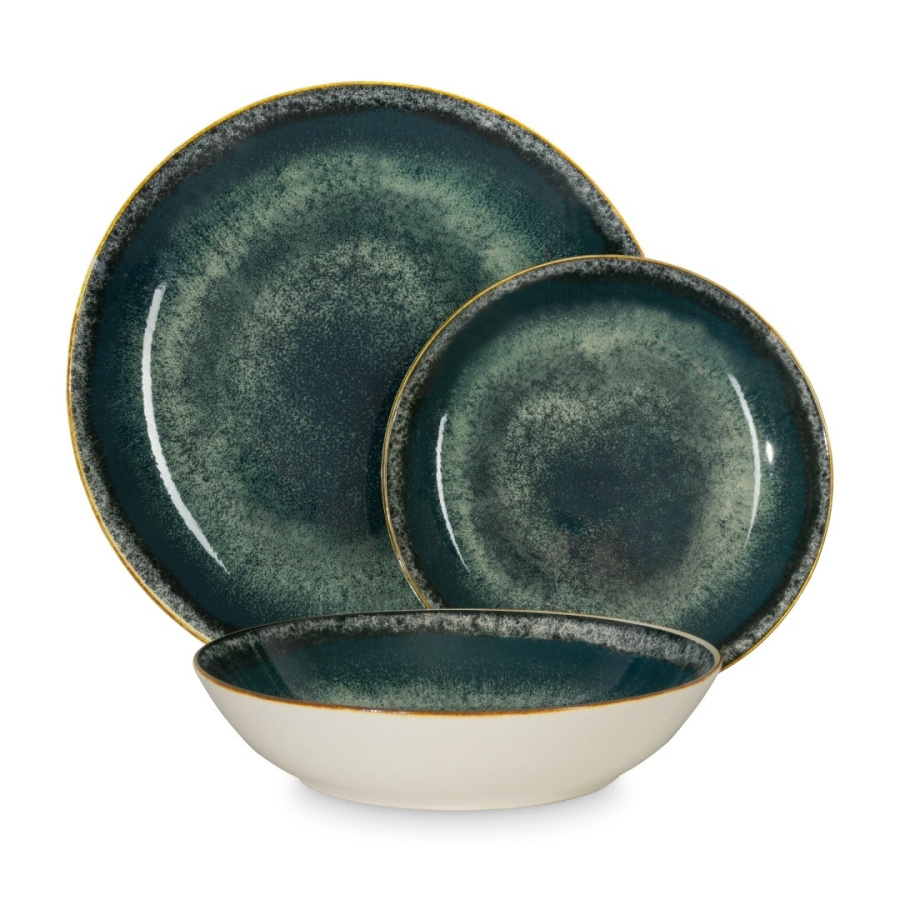 Zestaw obiadowy 18 el. BerlingerHaus BH-10300 Matte Green Collection BH-10300
