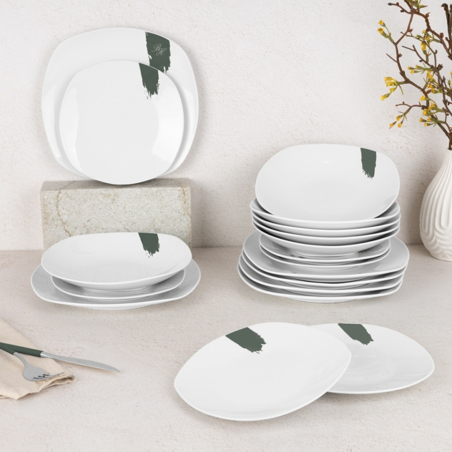 Zestaw obiadowy 18 el. BerlingerHaus Matte Green BH-10205 BH-10205