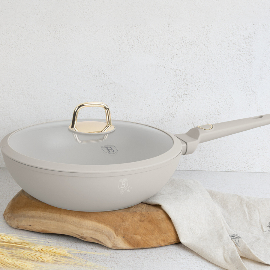 Patelnia wok z pokrywką 28cm BerlingerHaus Sahara BH-8064 BH-8064