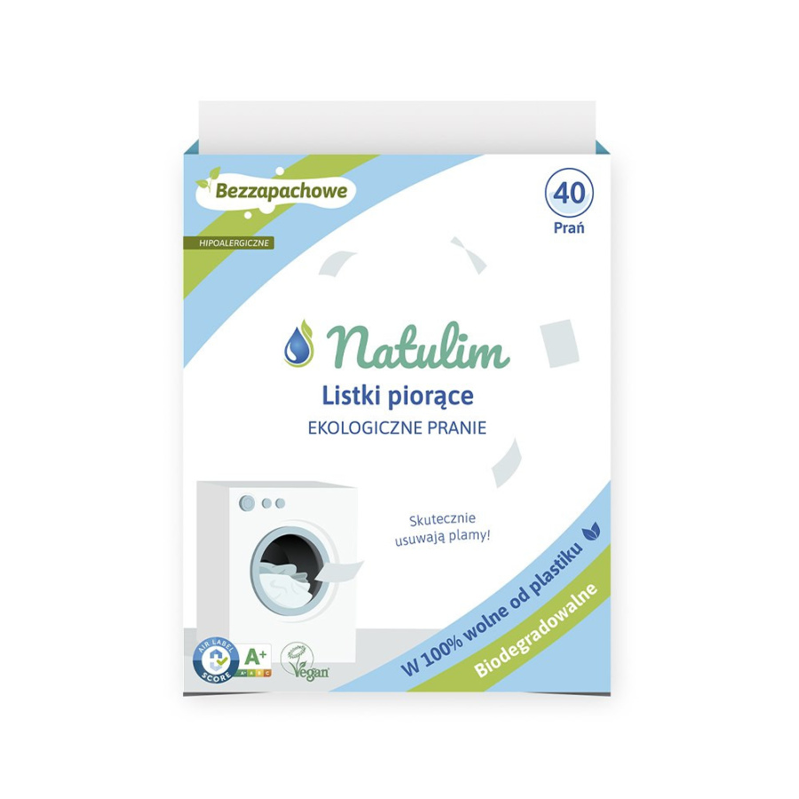 Natulim, Eko listki do prania, Bezzapachowe, 40 sztuk NNT00748