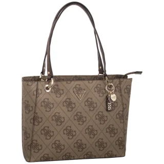 Torebka Shopperka Noelle II Tote HWSO96 72250 Latte Logo/Brown (GU844-c) Guess