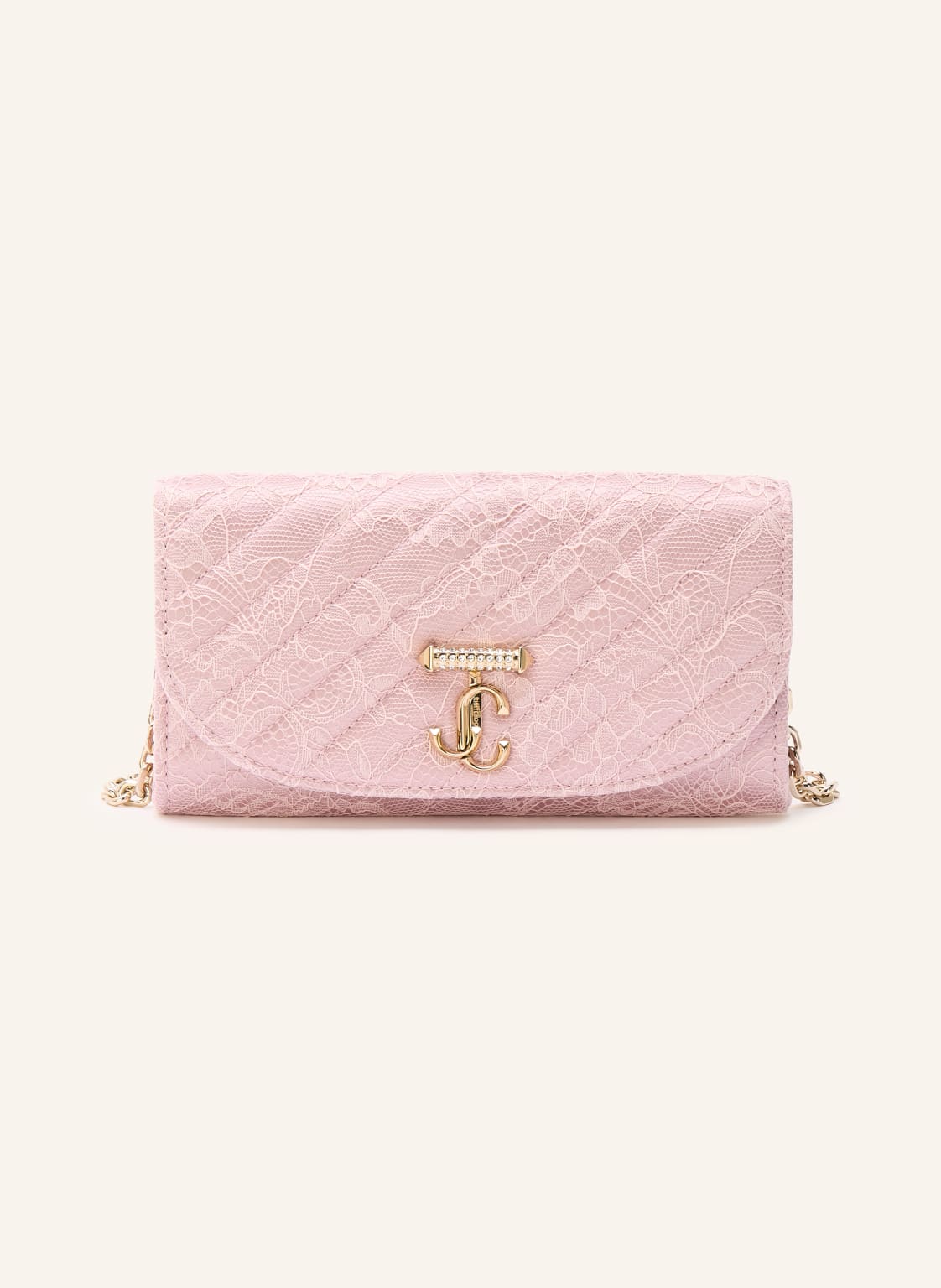 Jimmy Choo Portmonetka Curve Do Noszenia Na Ramieniu rosa