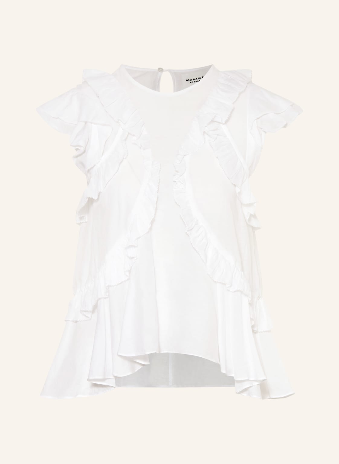 Marant Étoile Bluzka Nalou Z Falbanami weiss