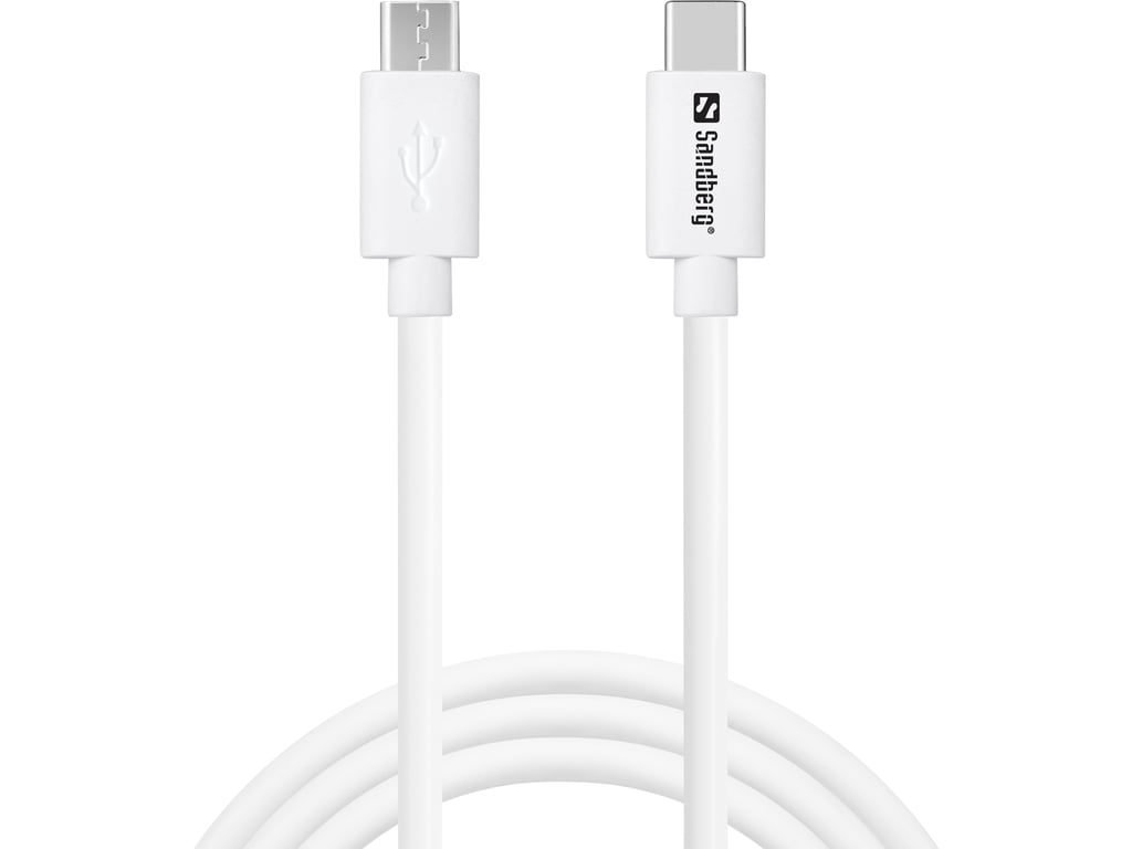 Sandberg 136-74 kabel USB 1 m USB C Micro-USB B Biały