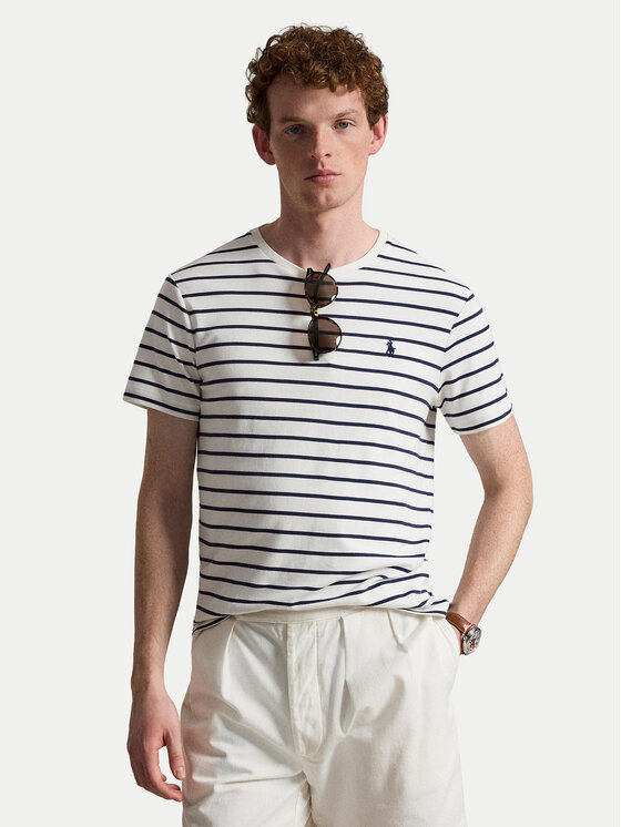 Polo Ralph Lauren T-Shirt 710B16648002 Biały Regular Fit