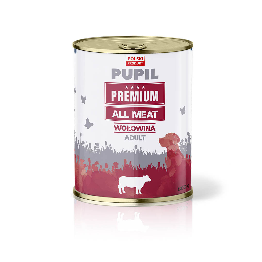PUPIL Premium All Meat Wołowina - mokra karma dla psa - 800g