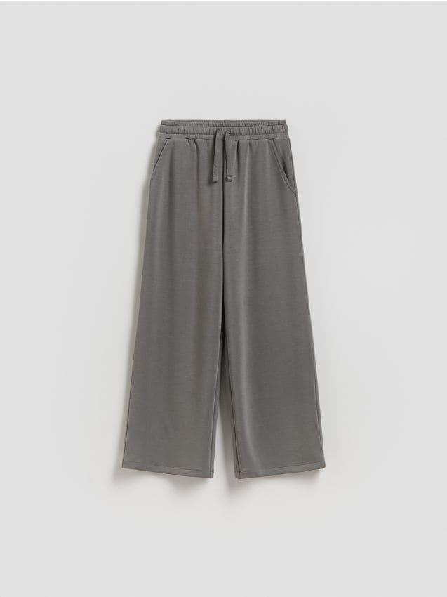 Reserved - Spodnie dresowe z modalem - ciemnoszary