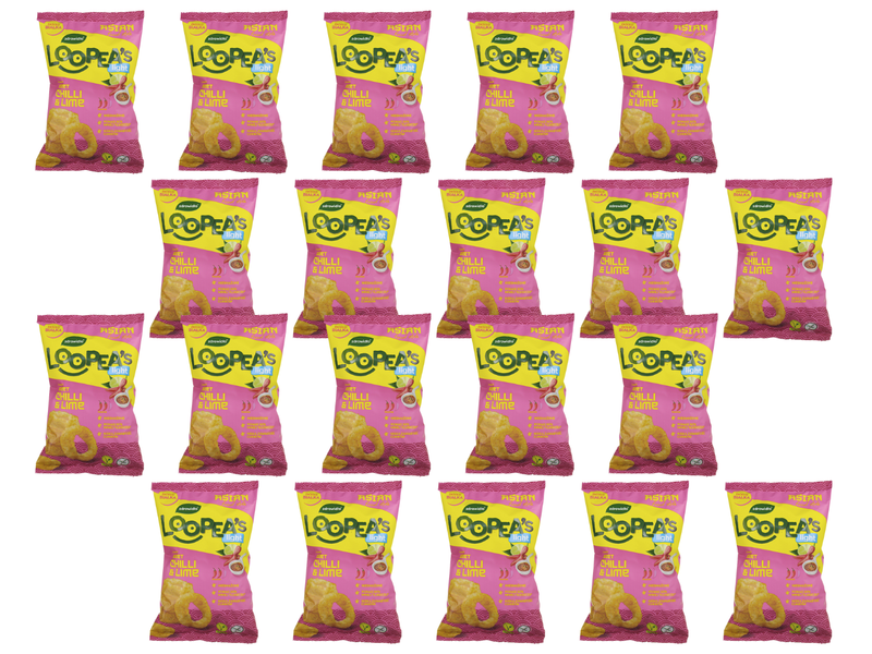 Loopea's chrupki z soczewicy o smaku sweet chilli & lime ZESTAW 20 x 50 g