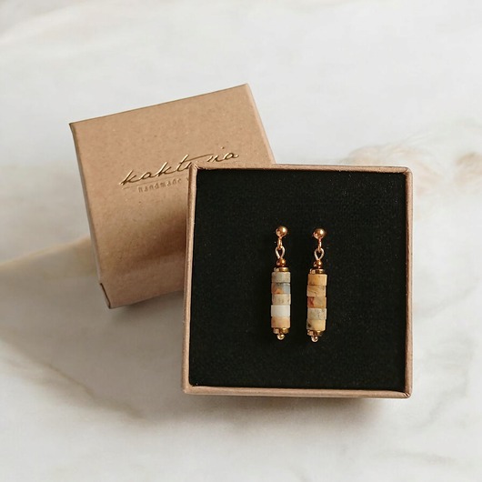 Agat : kolczyki krótkie : sztyfty kulki