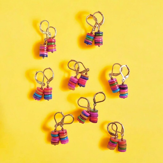 Kolczyki : SUMMER collection: masa perłowa : krótkie