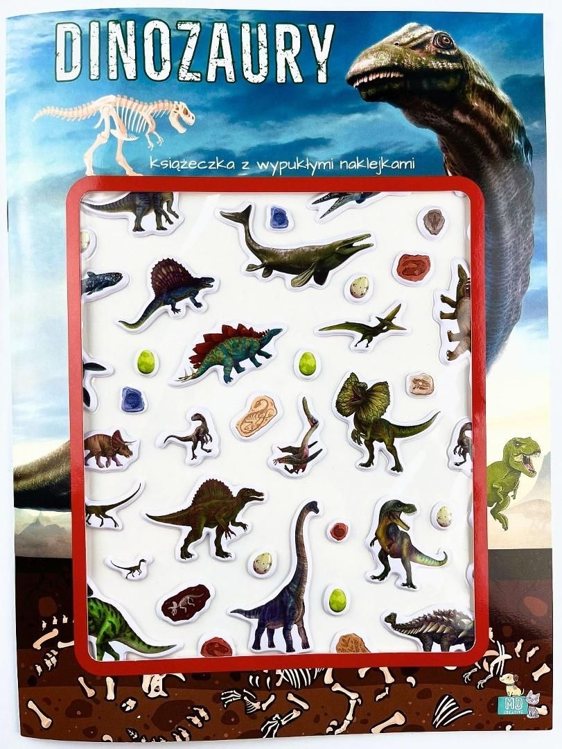 Dinozaury. Książeczka z wypukłymi naklejkami - DTagency - książka