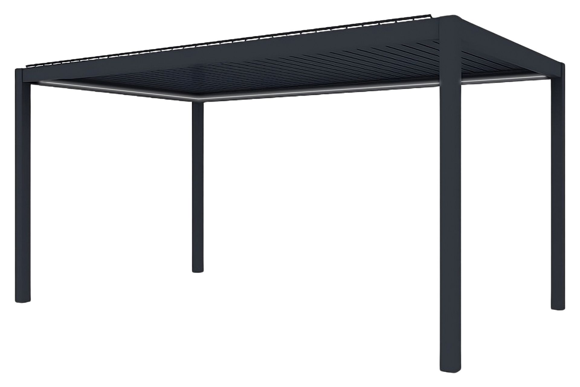 Pergola ogrodowa elektryczna Schatler Nova Lux Alu 4x4 m z oświetleniem LED