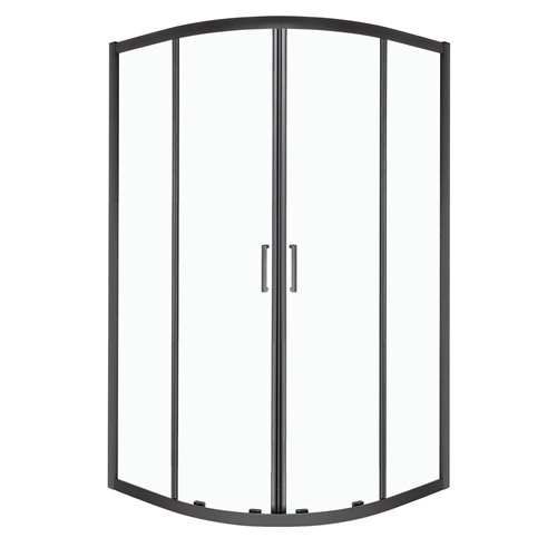 Novoterm Kabina prysznicowa czarny profil 80x80x170 cm Aruba GL BL Kerra