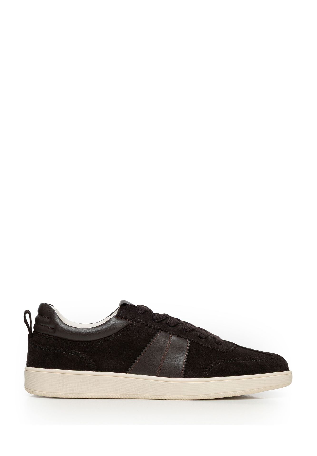 Damskie sneakersy ze skóry zamszowej brązowe