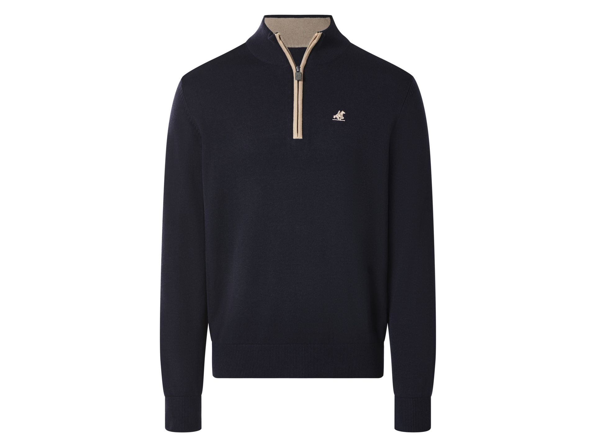 esmara Men U.S. Grand Polo Sweter męski typu troyer (Granatowy, XL (56/58))