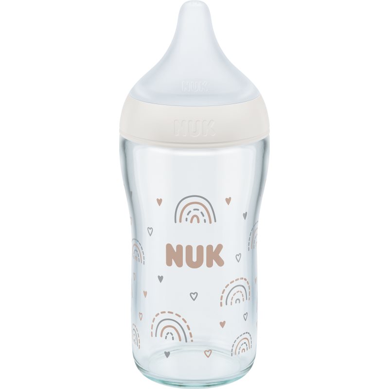 NUK Perfect Match Glass Bottle butelka do karmienia z regulacją temperatury 3m+ 230 ml