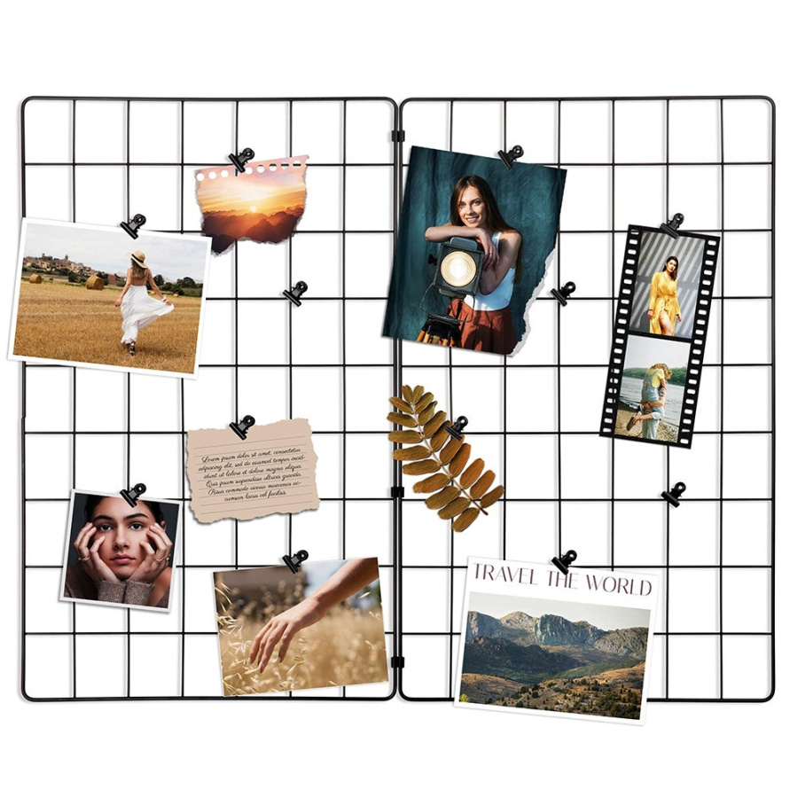 Kratka na zdjęcia metalowa czarna 58x72 cm O-568123