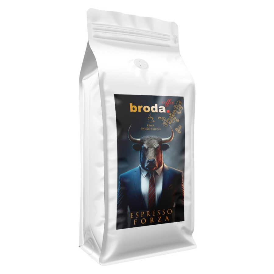 Kawa świeżo palona • broda. coffee • Espresso Forza 50% Arabica / 50% Robusta • 500g FORZA500