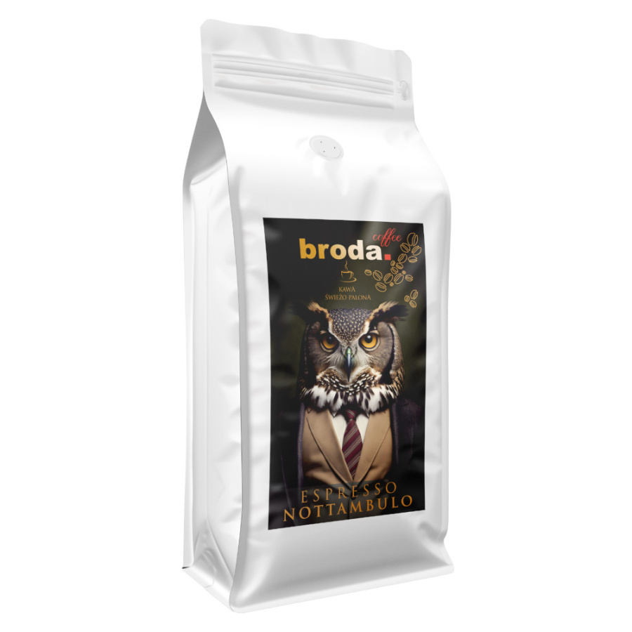 Kawa świeżo palona • broda. coffee • Espresso Nottambulo 40% Arabica / 60% Robusta • 500g NOTTAMBULO500G