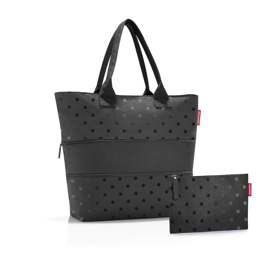 Torba SHOPPER E1 set #1, glossy dots black RRK7075