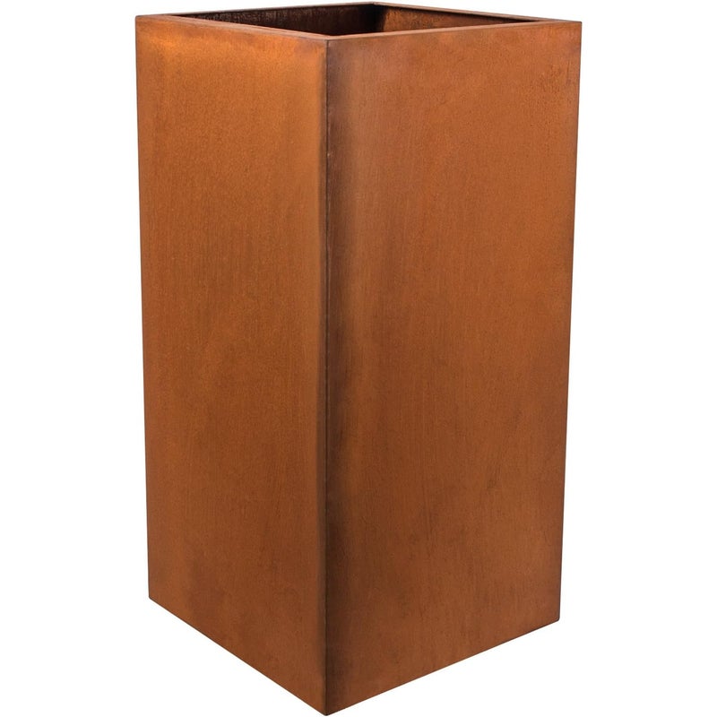Designerska doniczka Köhko® ze stali Corten Viva 45 x 45 x 80 cm Doniczka o wyglądzie stali nierdzewnej