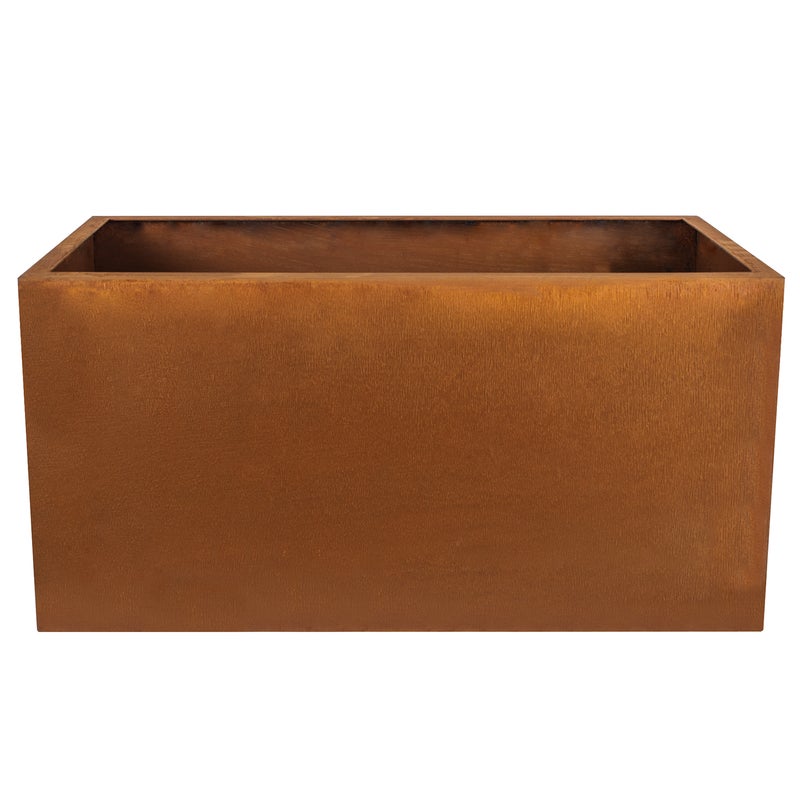 Designerska doniczka Köhko® ze stali Corten Viva 60 x 27 x 26 cm Doniczka o wyglądzie stali nierdzewnej
