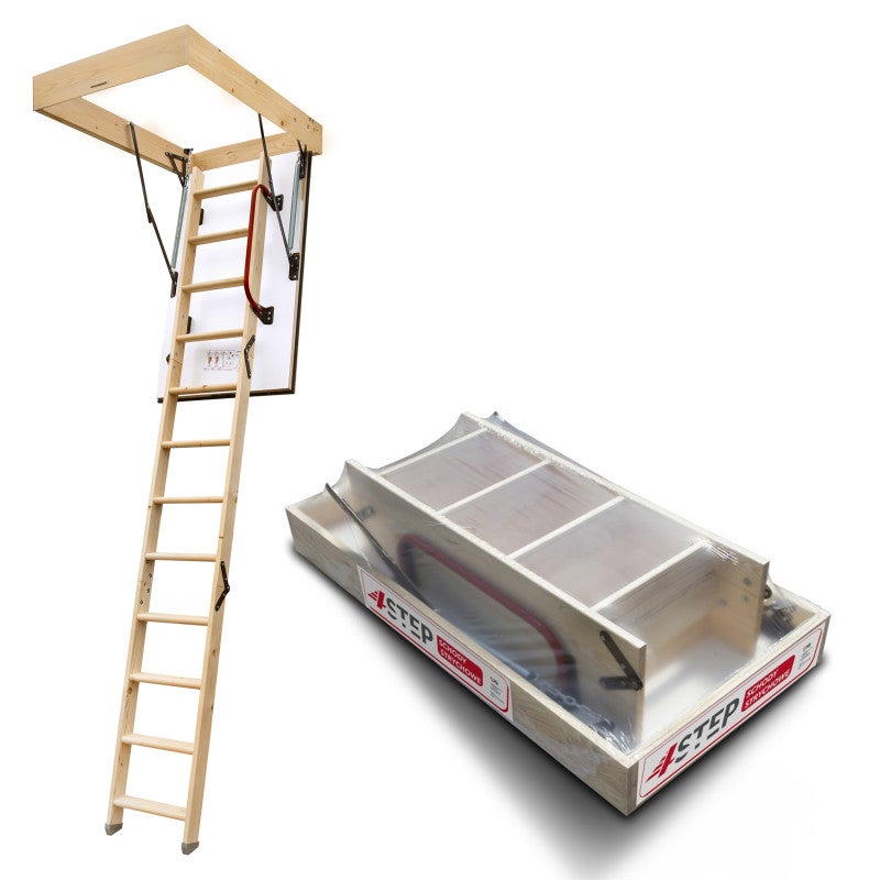 Drewniane schody strychowe 4Step EXTRA 120x60 46mm
