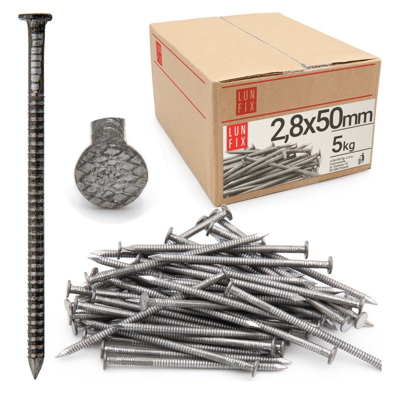 Gwoździe pierścieniowe 2,8x50 mm 5kg