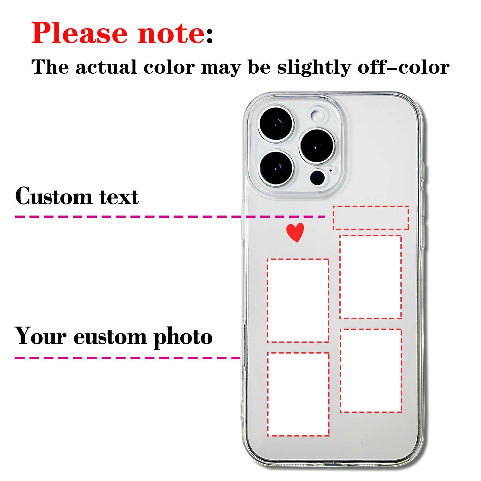 TEMU Etui na telefon: DIY Spersonalizowany Tekst Wzór UV Druk Przezroczyste Etui 360 Stopni Pełna Ochrona dla iPhone 17 Pro Max 11 12 13 XR X/XS 7 8