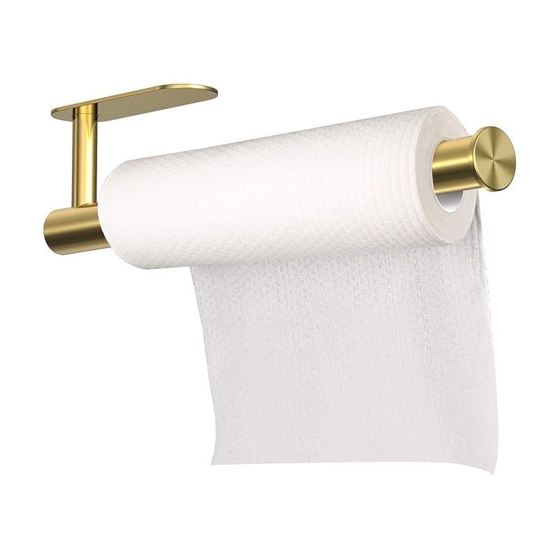 Uchwyt na ręczniki papierowe z klejem, nie wymaga wiercenia, wykonany z trwałej i odpornej na rdzę stali nierdzewnej, idealny do kuchni i łazienki