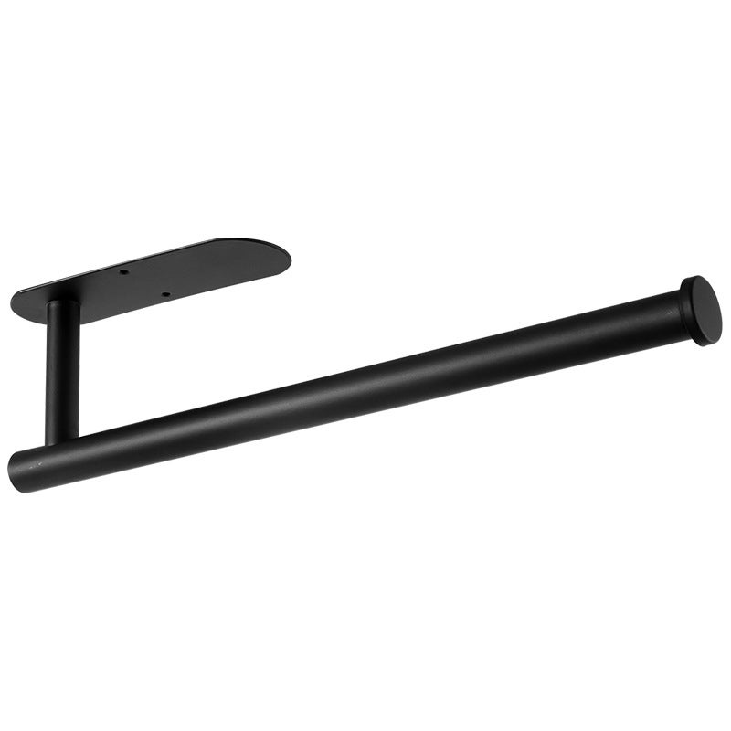 Uchwyt na ręczniki papierowe ze stali nierdzewnej montowany na ścianie –Wygodny – Do montażu pod szafką – Do kuchni i łazienki – Czarny