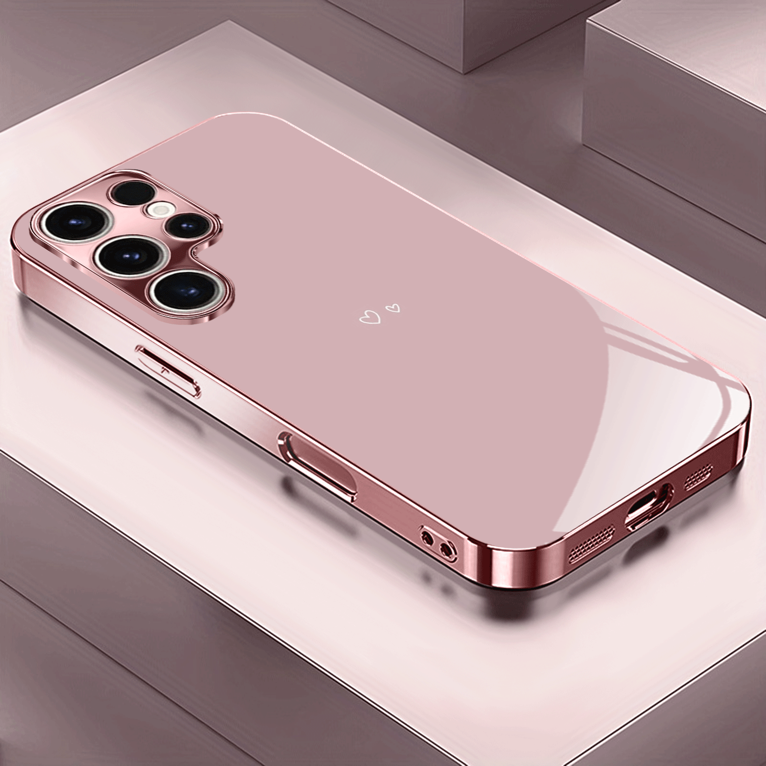 TEMU Etui na telefon - Wzór , różowe złoto/galwanizowane różowe etui na telefon Samsung A51/A52/A53 5G/A54/A55/A56/A71/A72/A73/NOTE 10/Note 20